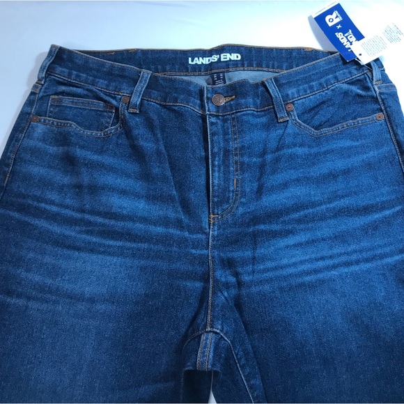 Lands' End Navy Blue NWT Straight Leg Jeans Size 18W - Picture 5 of 15